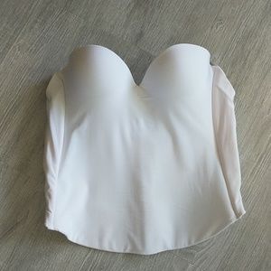 David's Bridal white long line bra